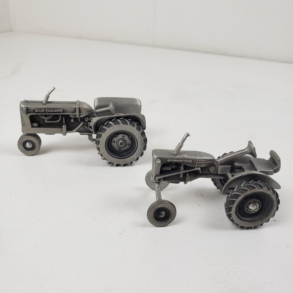 Allis Chalmers D-17 and WD-45 SpecCast Pewter Tractor Models Set Silver 1:43